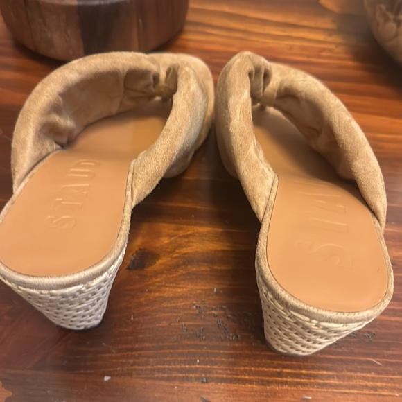 STAUD women’s Dahlia suede espadrille wedge sandals - Picture 5 of 16